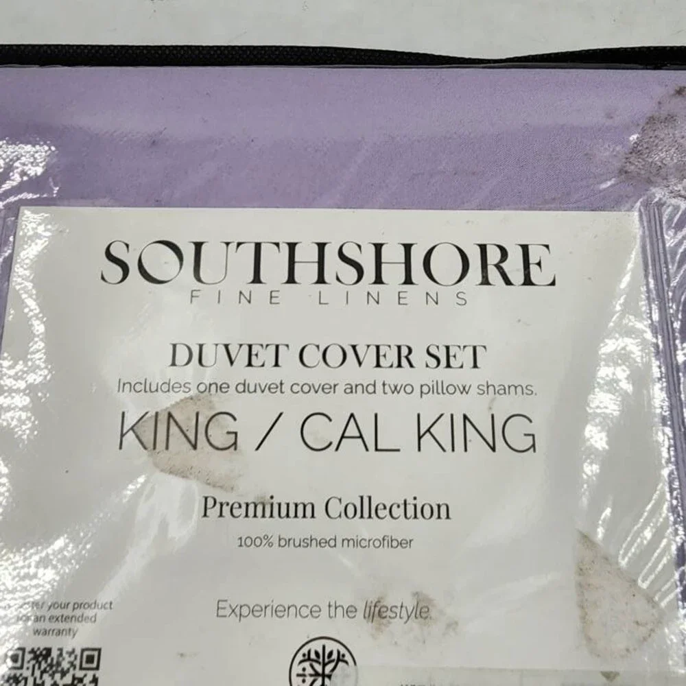 Southshore Fine Linens Ultra-Soft 3pcs. Duvet Cover Set King/Cal King Lilac